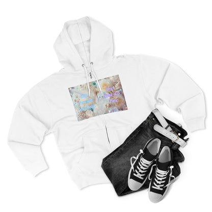 Floral Zipped Hooded Sweater