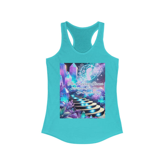 Crystal Stepping Stones Women's Racerback Tank Top - Positive Vibes Tee