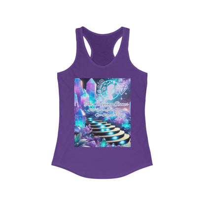 Crystal Stepping Stones Women's Racerback Tank Top - Positive Vibes Tee