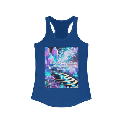 Crystal Stepping Stones Women's Racerback Tank Top - Positive Vibes Tee