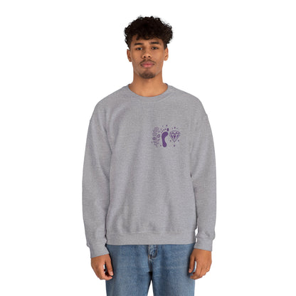 Inspirational Hawthorne Crystal Crew Neck Sweatshirt — Logo Design