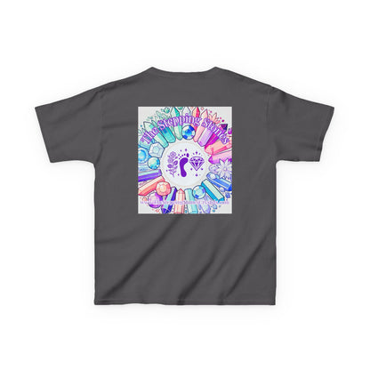 'Manifesting Snacks, Crystals, and Good Energy' Kids TShirt