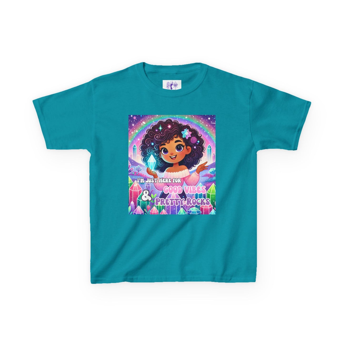 'I'm Just Here for Good Vibes and Pretty Rocks' Kids TShirt