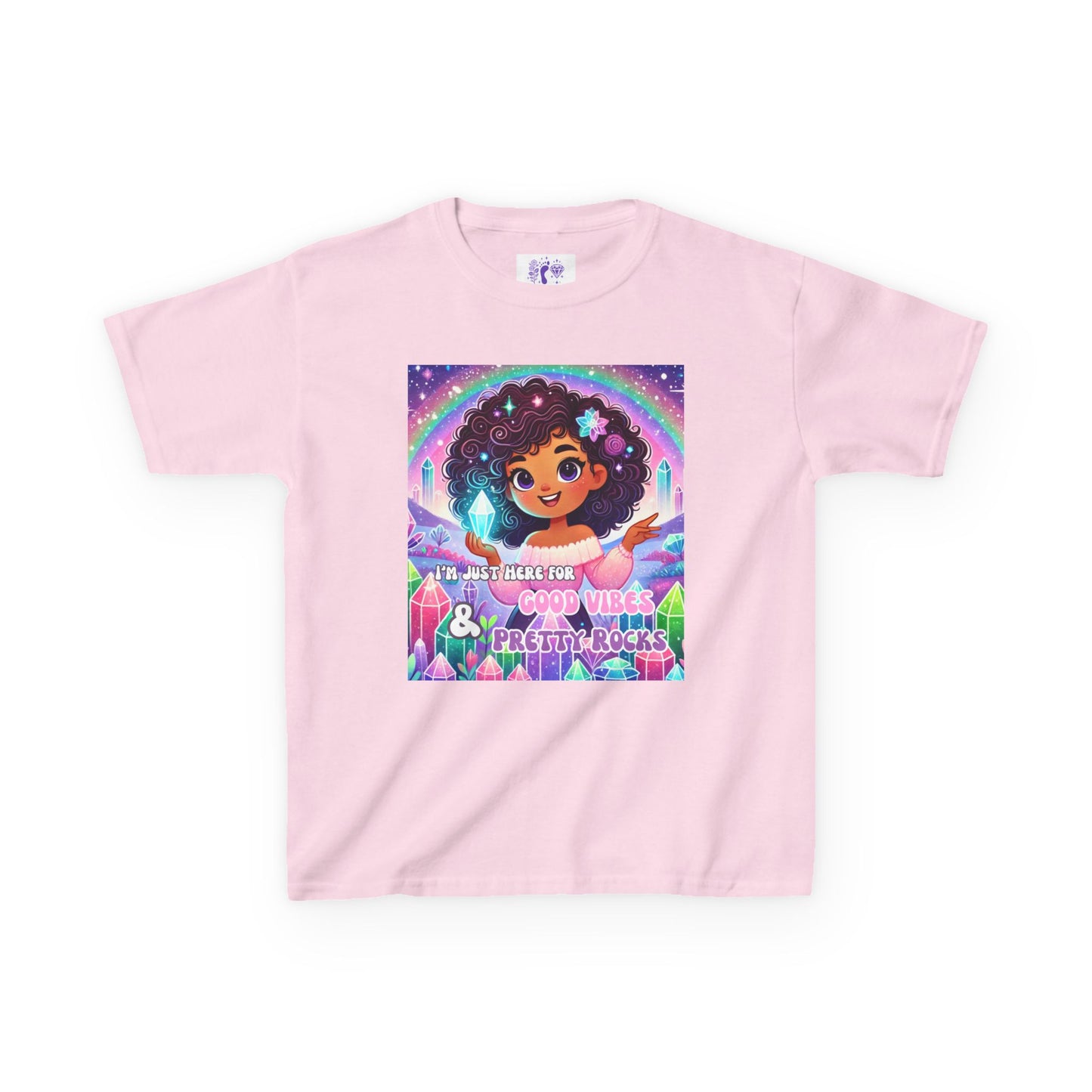 'I'm Just Here for Good Vibes and Pretty Rocks' Kids TShirt