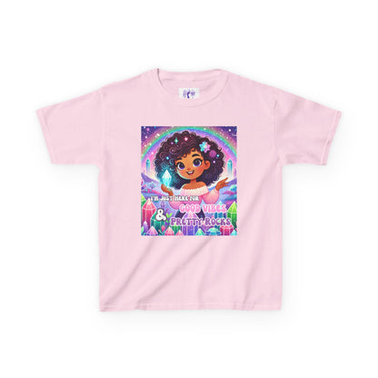 'I'm Just Here for Good Vibes and Pretty Rocks' Kids TShirt