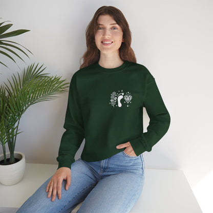 Inspirational Hawthorne Crystal Crew Neck Sweatshirt — Logo Design