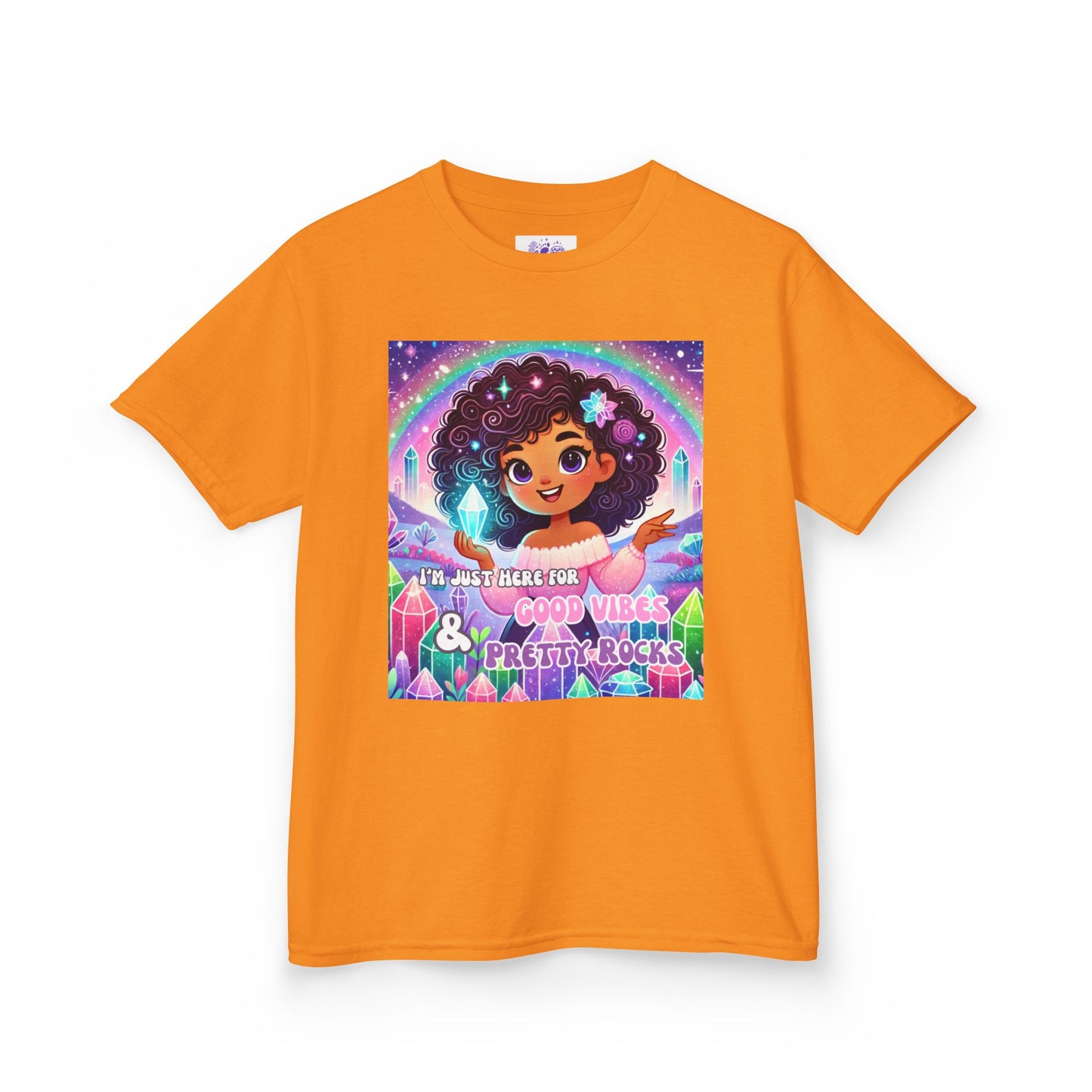 'I'm Just Here for Good Vibes and Pretty Rocks' Kids TShirt