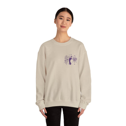 Inspirational Hawthorne Crystal Crew Neck Sweatshirt — Logo Design