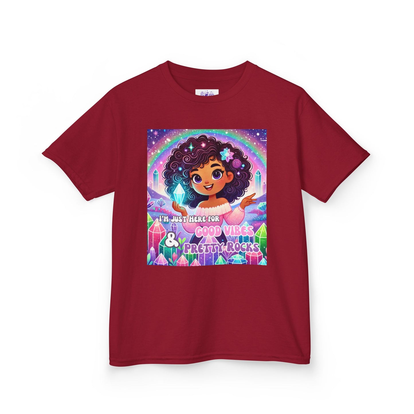'I'm Just Here for Good Vibes and Pretty Rocks' Kids TShirt