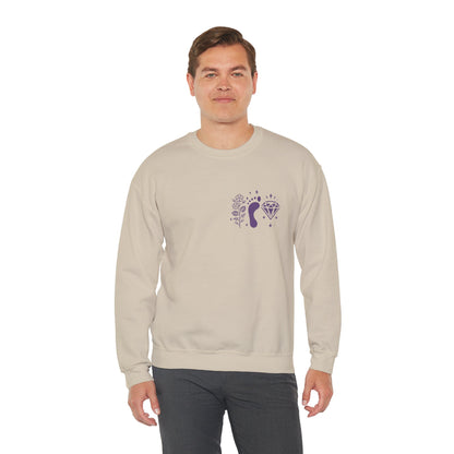 Inspirational Hawthorne Crystal Crew Neck Sweatshirt — Logo Design