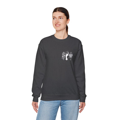 Inspirational Hawthorne Crystal Crew Neck Sweatshirt — Logo Design