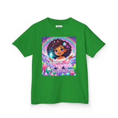 'I'm Just Here for Good Vibes and Pretty Rocks' Kids TShirt