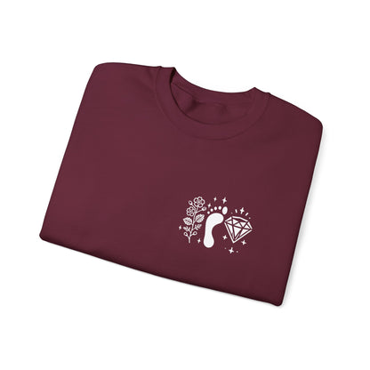 Inspirational Hawthorne Crystal Crew Neck Sweatshirt — Logo Design