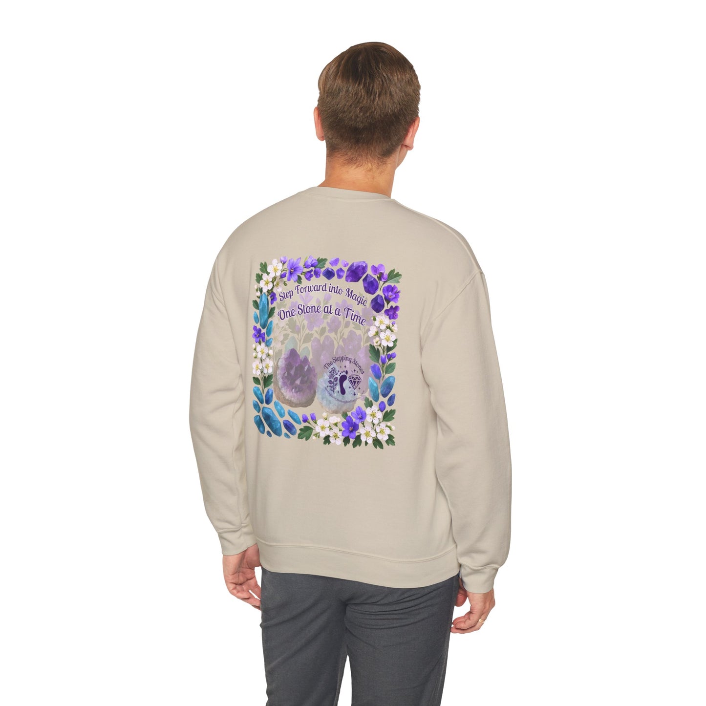 Inspirational Hawthorne Crystal Crew Neck Sweatshirt — Logo Design