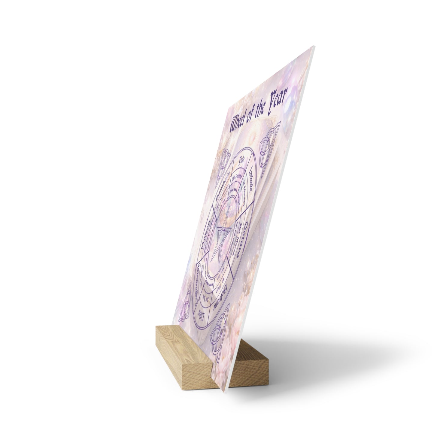 Wheel of the Year Tarot Board with Stand — Pagan/Wiccan Seasonal Calendar Display