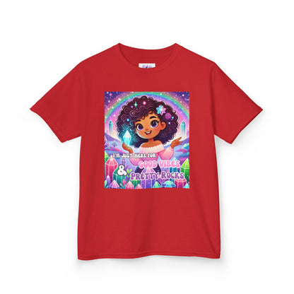 'I'm Just Here for Good Vibes and Pretty Rocks' Kids TShirt