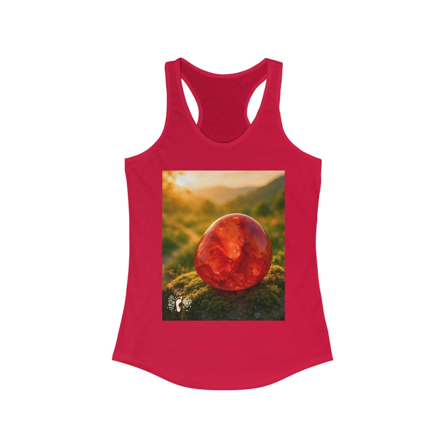 Carnelian Crush Women's Racerback Tank Top - Positive Vibes Tee
