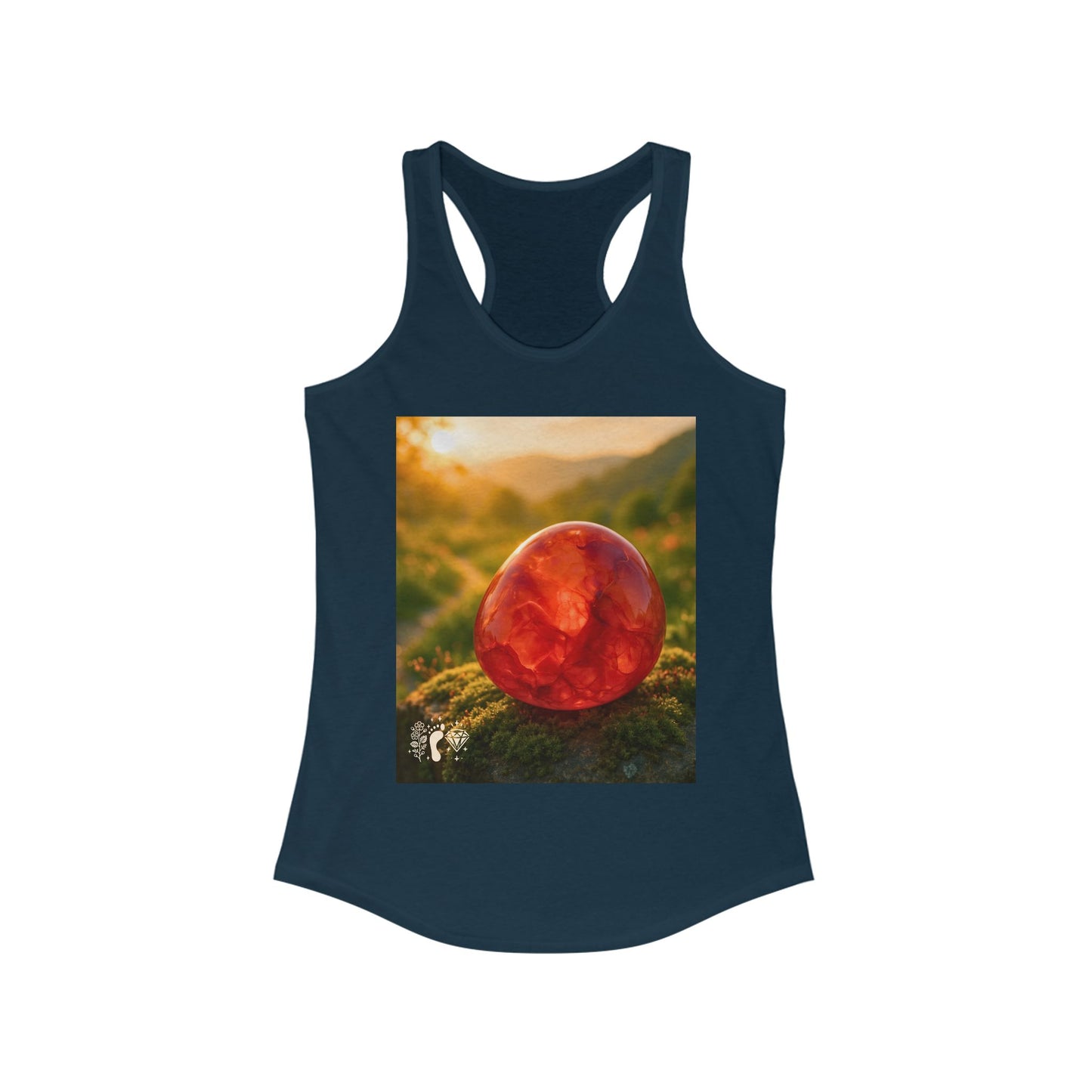 Carnelian Crush Women's Racerback Tank Top - Positive Vibes Tee