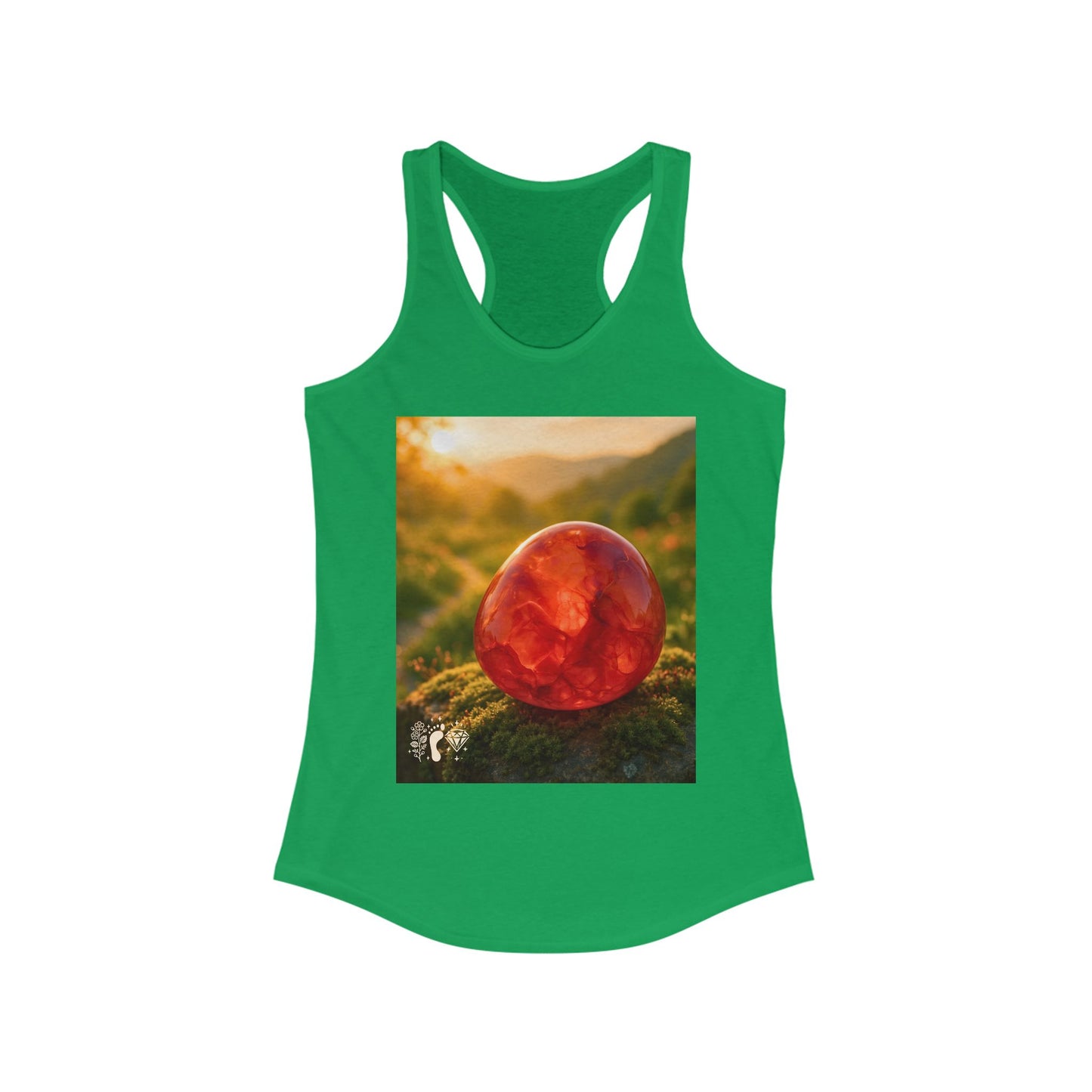 Carnelian Crush Women's Racerback Tank Top - Positive Vibes Tee