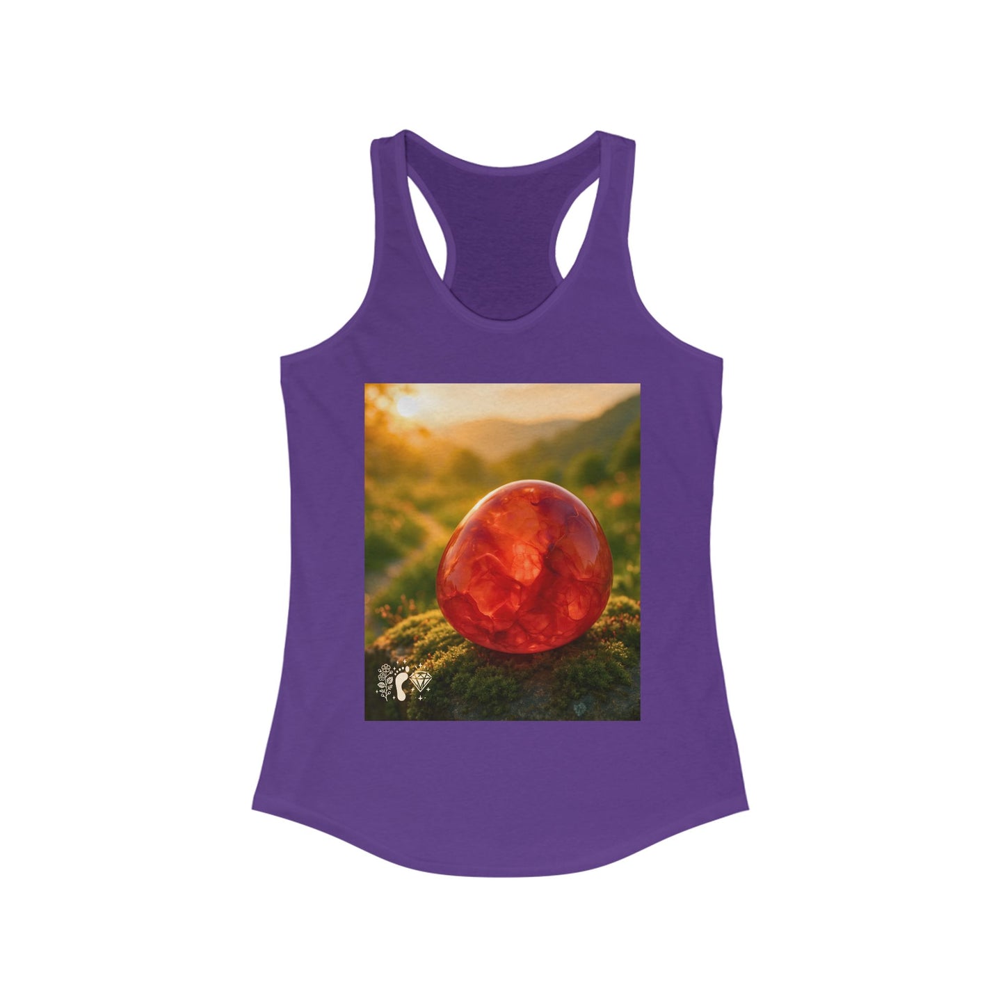 Carnelian Crush Women's Racerback Tank Top - Positive Vibes Tee