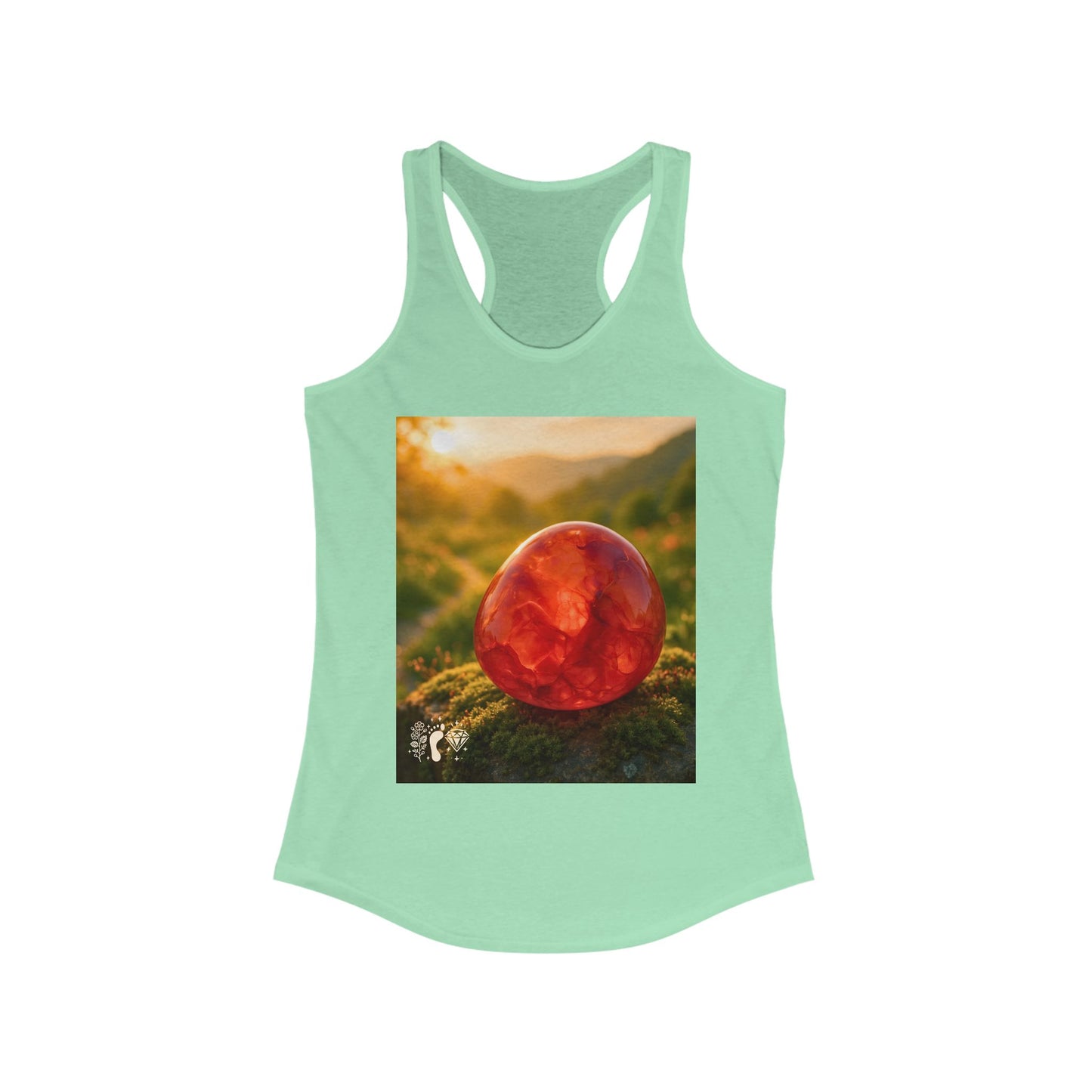 Carnelian Crush Women's Racerback Tank Top - Positive Vibes Tee