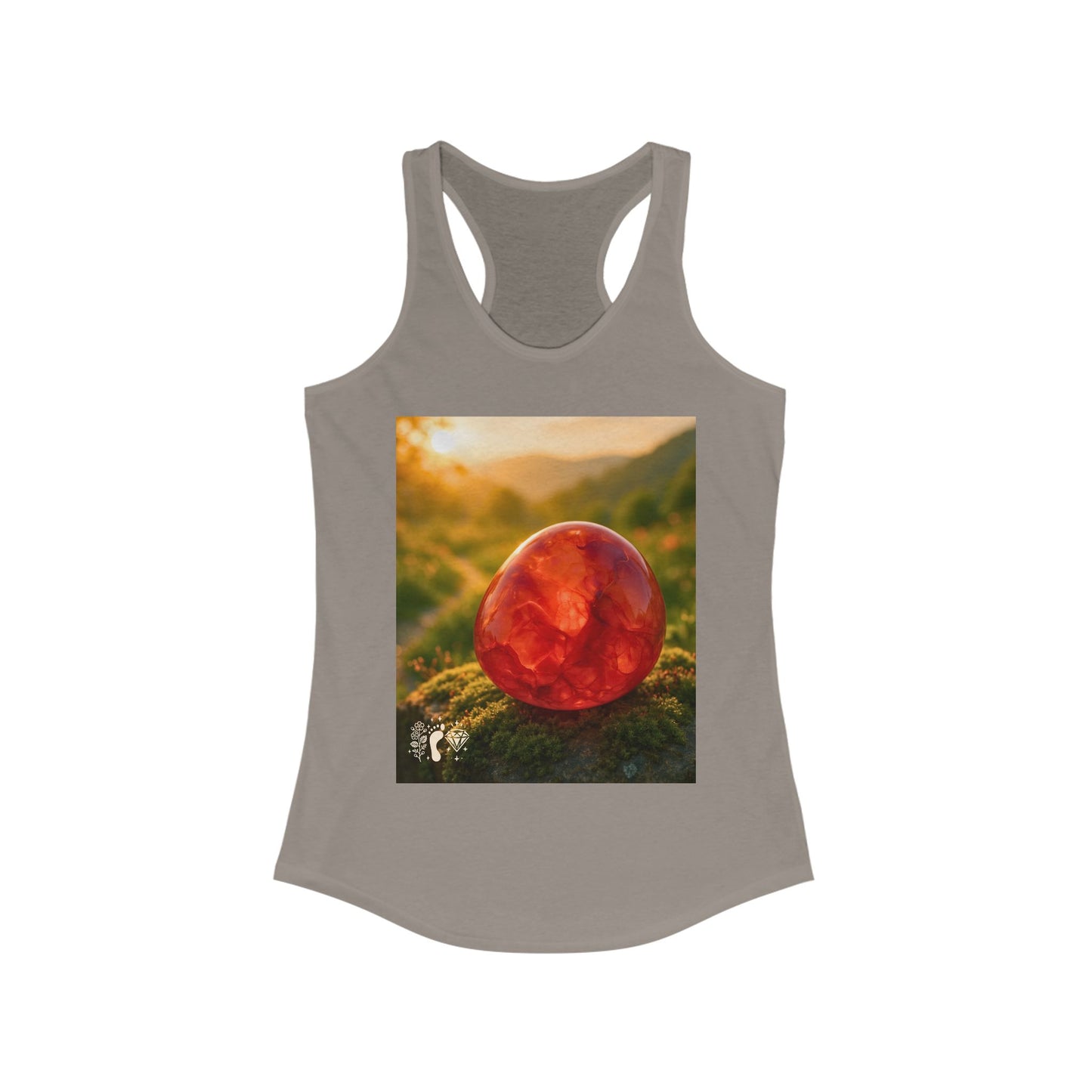 Carnelian Crush Women's Racerback Tank Top - Positive Vibes Tee