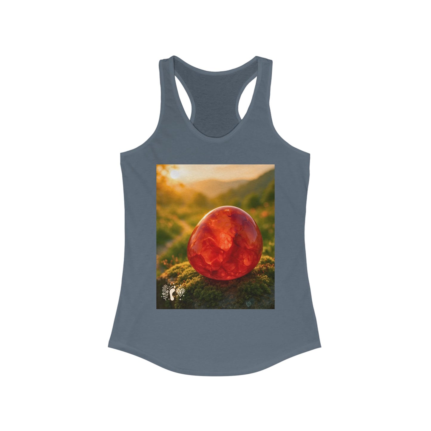 Carnelian Crush Women's Racerback Tank Top - Positive Vibes Tee