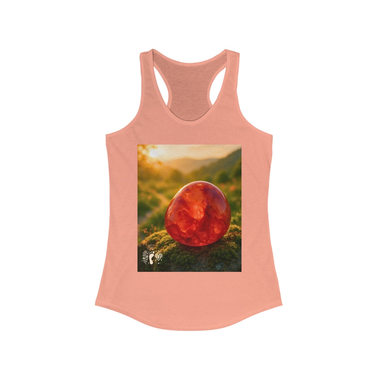 Carnelian Crush Women's Racerback Tank Top - Positive Vibes Tee