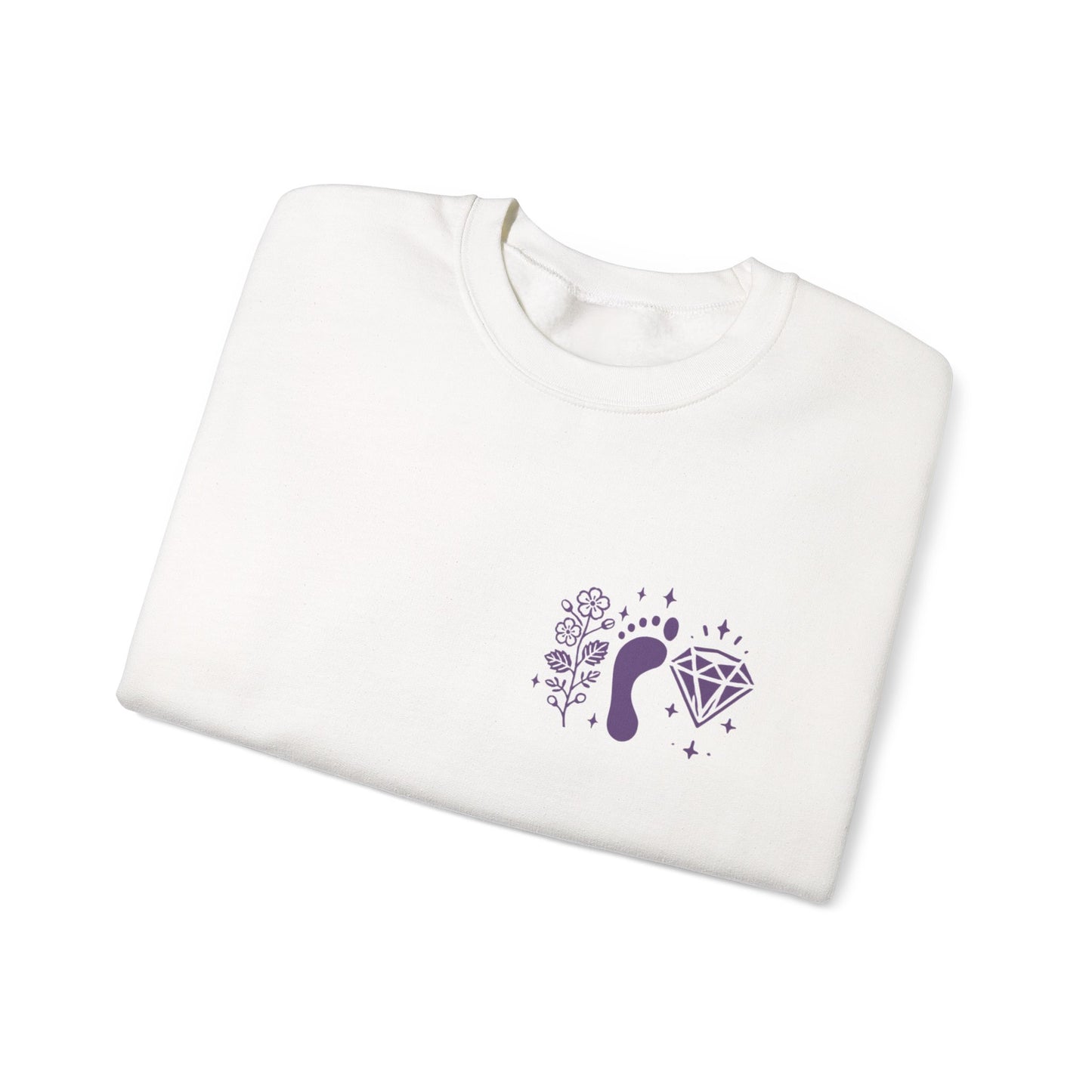 Inspirational Hawthorne Crystal Crew Neck Sweatshirt — Logo Design