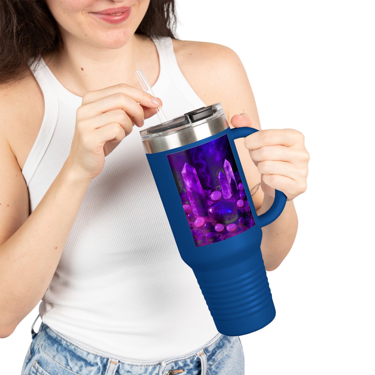 TSS Crystals Insulated Travel Mug - 40oz Crystal Design