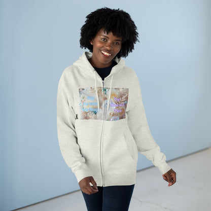 Floral Zipped Hooded Sweater