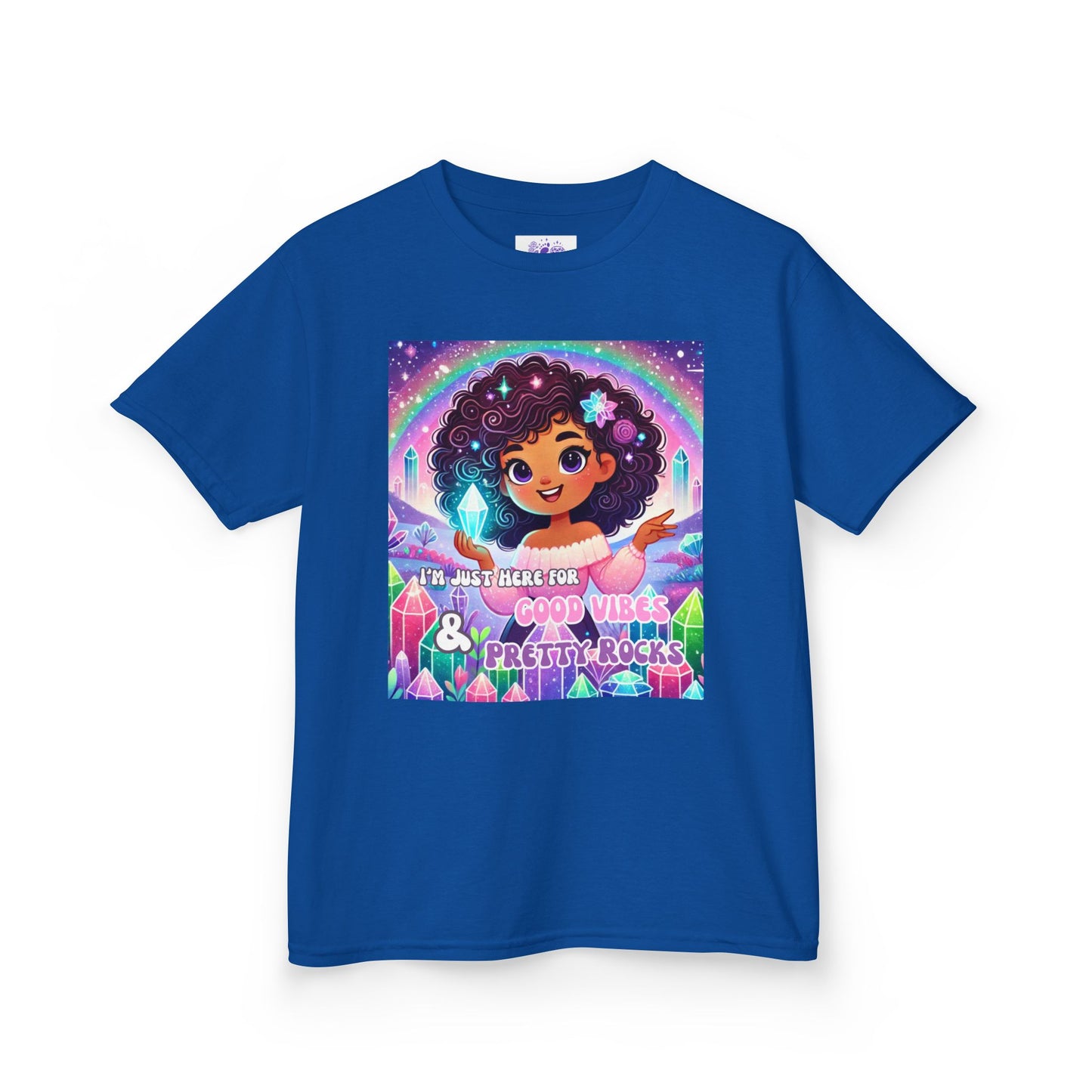 'I'm Just Here for Good Vibes and Pretty Rocks' Kids TShirt