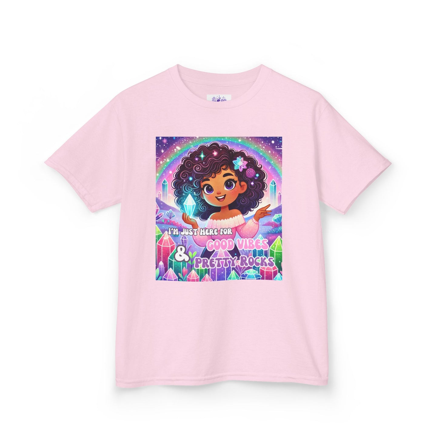 'I'm Just Here for Good Vibes and Pretty Rocks' Kids TShirt