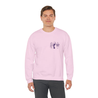 Inspirational Hawthorne Crystal Crew Neck Sweatshirt — Logo Design