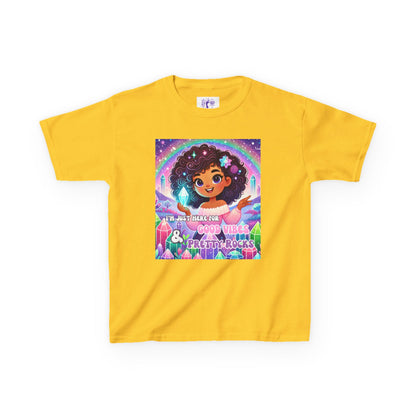 'I'm Just Here for Good Vibes and Pretty Rocks' Kids TShirt