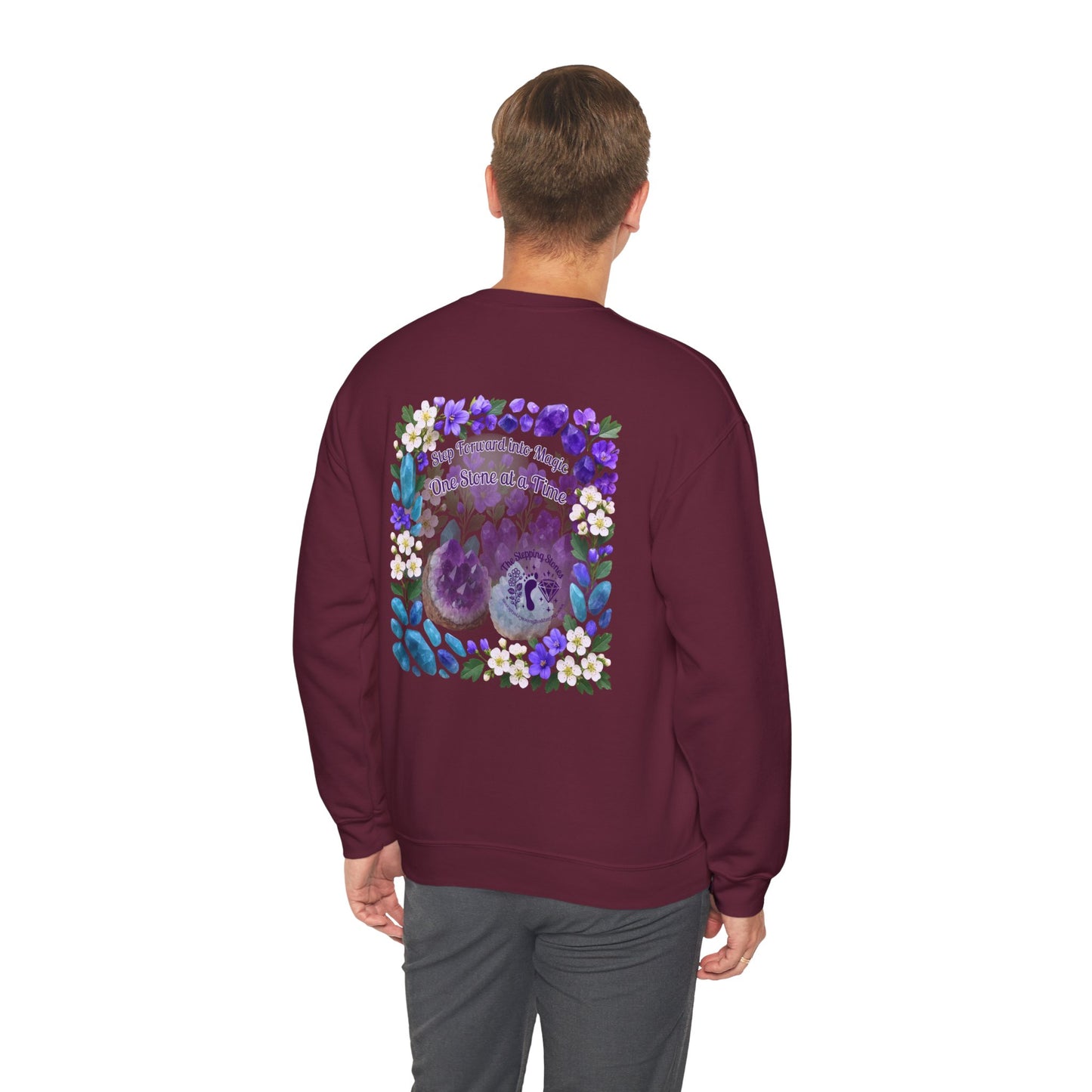 Inspirational Hawthorne Crystal Crew Neck Sweatshirt — Logo Design