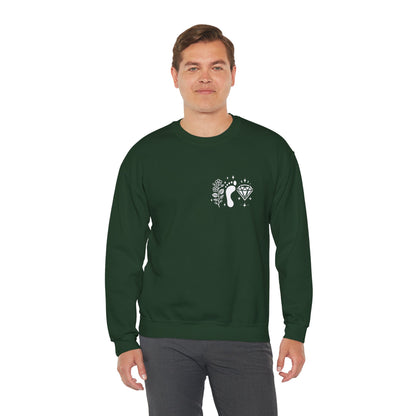 Inspirational Hawthorne Crystal Crew Neck Sweatshirt — Logo Design
