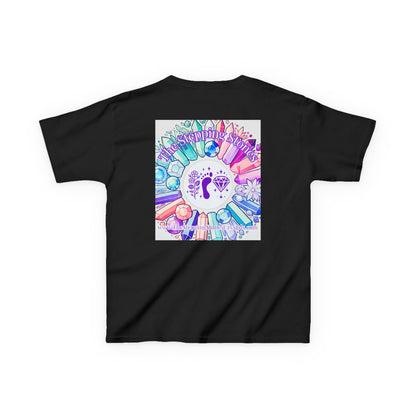 'Manifesting Snacks, Crystals, and Good Energy' Kids TShirt