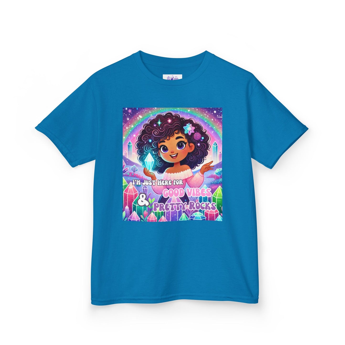 'I'm Just Here for Good Vibes and Pretty Rocks' Kids TShirt