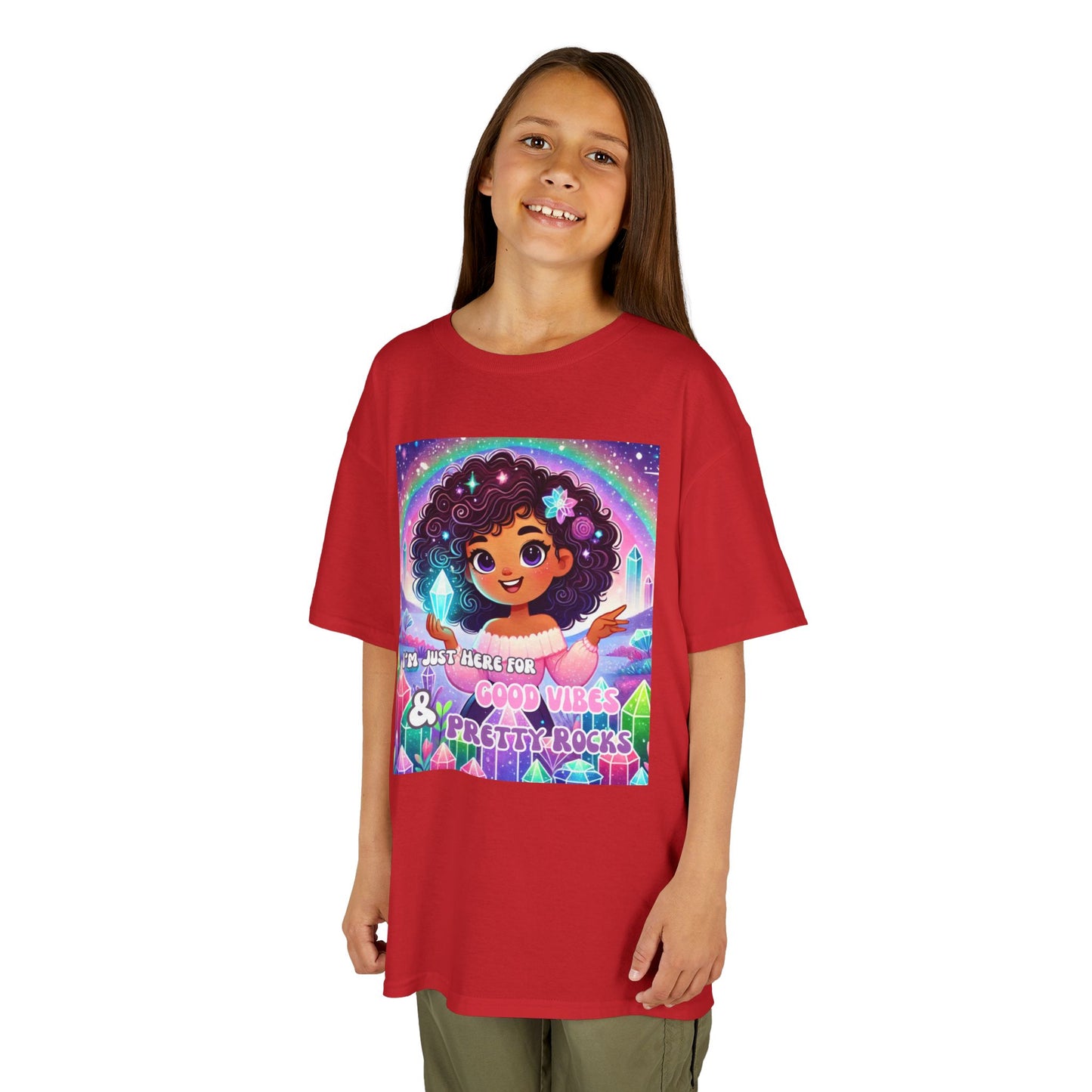 'I'm Just Here for Good Vibes and Pretty Rocks' Kids TShirt