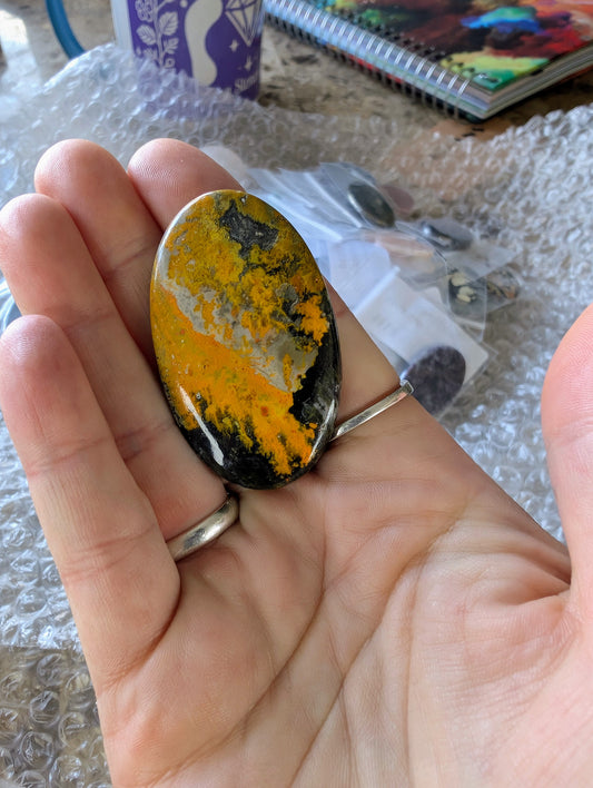 Bumblebee Jasper Cabochon Creation