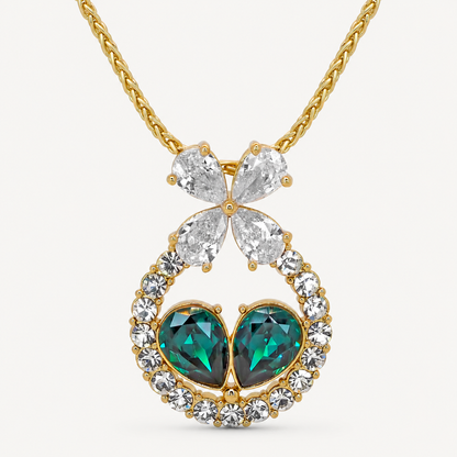 Emerald Heart Pendant Necklace