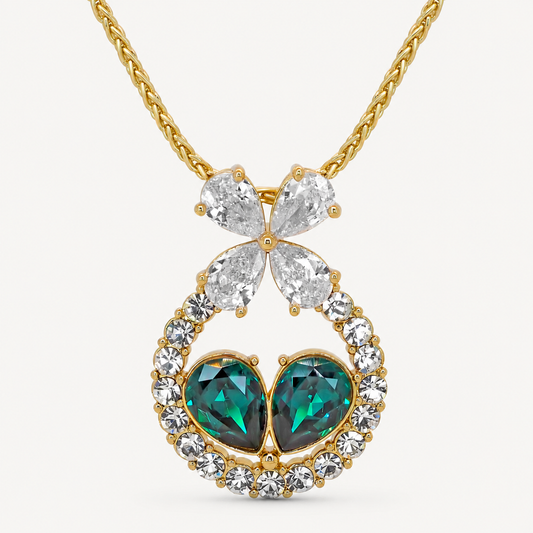 Emerald Heart Pendant Necklace