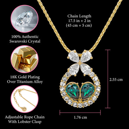 Emerald Heart Pendant Necklace