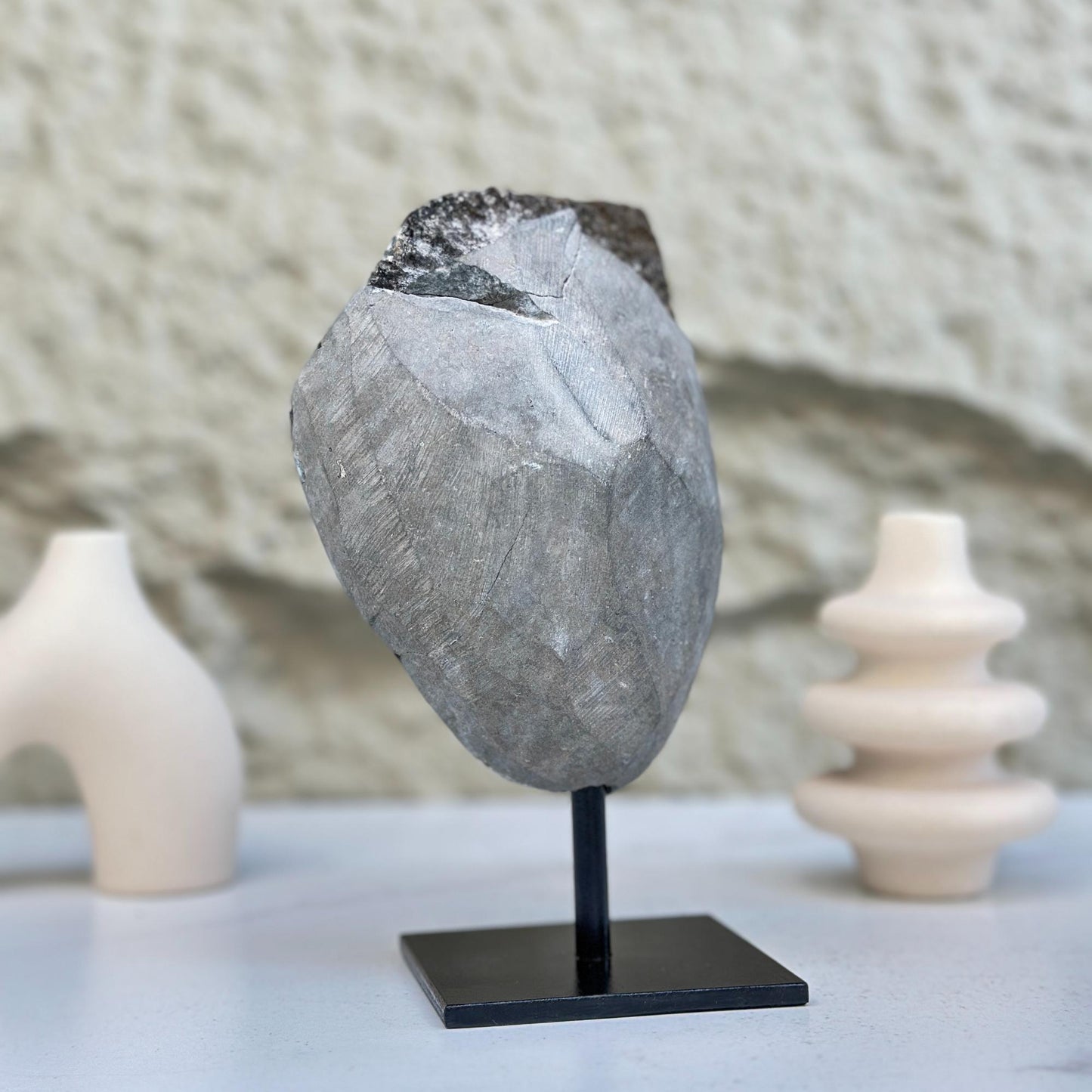 Natural Amethyst Geode, Galaxy Crystal on Metal Stand