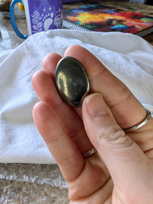 Gold Sheen Obsidian Cabochon Creation