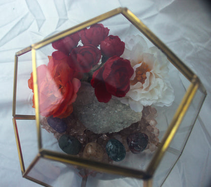 Crystal Geode Terrarium Sugar Quartz - The Sweet Spot