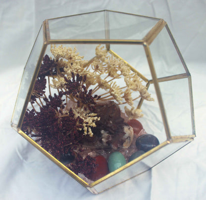 Crystal Geode Terrarium Hematoid Quartz - Grounded Garden