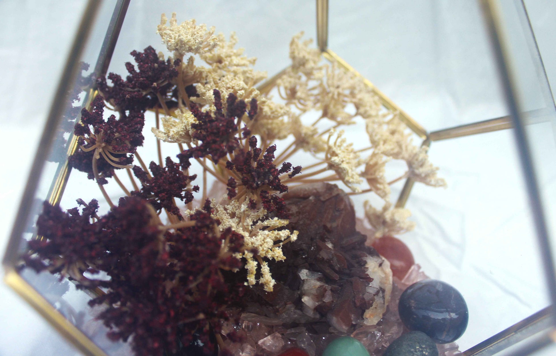 Crystal Geode Terrarium Hematoid Quartz - Grounded Garden