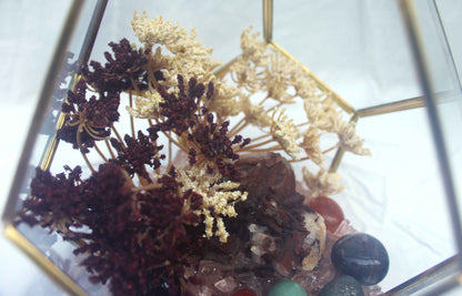Crystal Geode Terrarium Hematoid Quartz - Grounded Garden